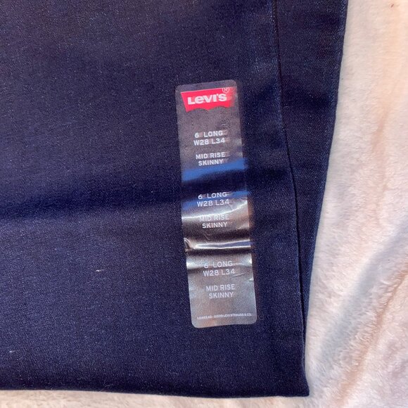 Levi’s Midrise Skinny Jeans, NWT, Size 6 Long / 28W and 34L - Picture 9 of 10